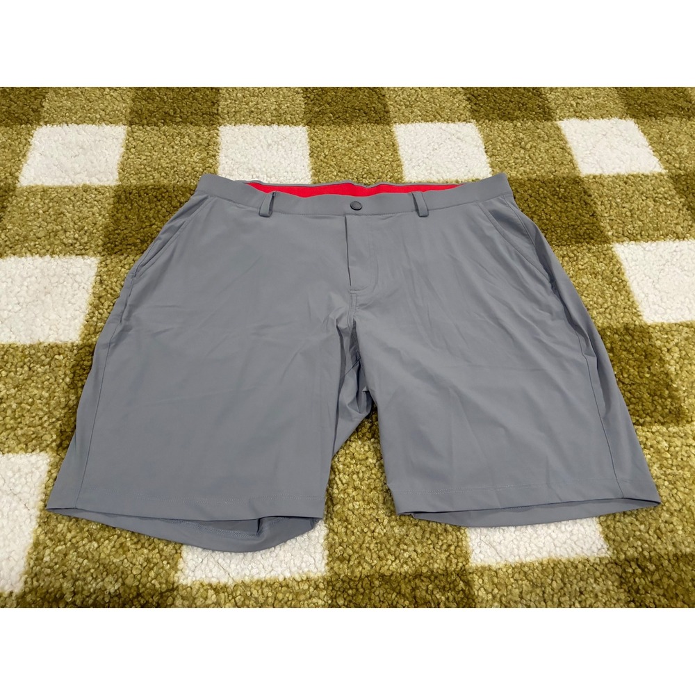 Redvanly Mens Golf Shorts Gray Performance Stretch Flat Front Size XXL 38 Waist